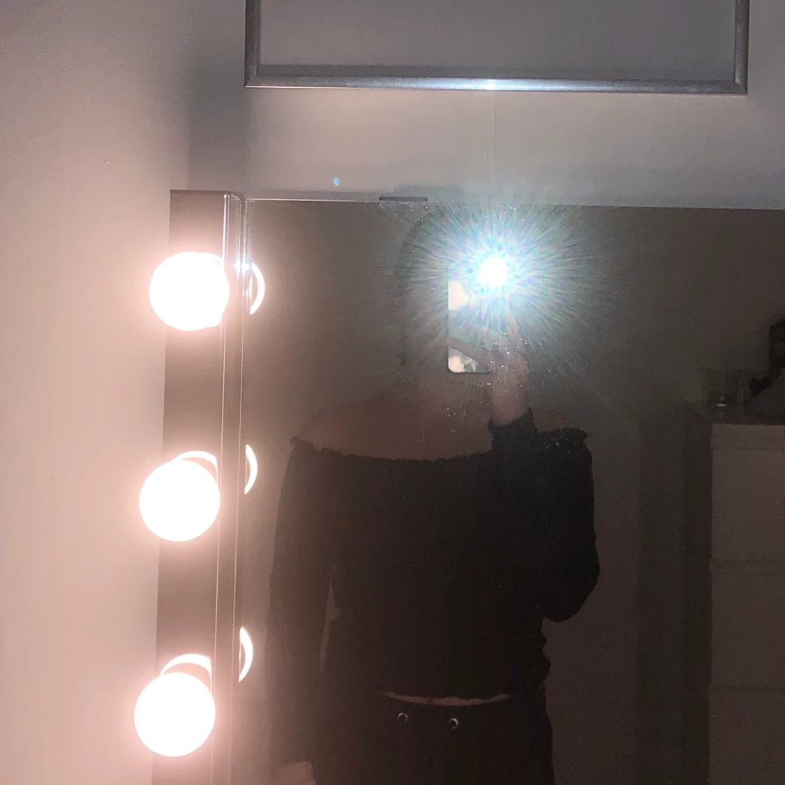 Svart långärmad topp i stl s