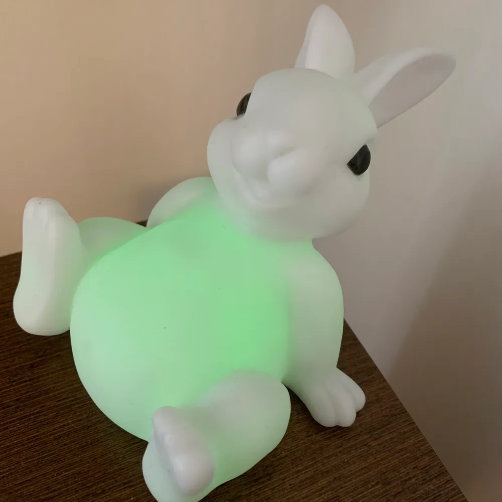 En jätte söt kanin-figur som lyser i olika färger🕺🏽. Övrigt.