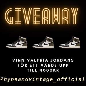 Kolla in vår nya giveaway på vårt instagramkonto @hypeandvintage_official där du har chansen att VINNA VALFRIA JORDANS TILL ETT VÄRDE AV 4000kr🤩🙌