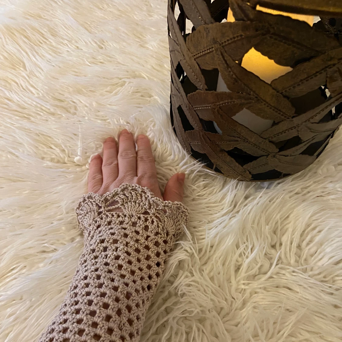 Virkade pulsvärmare Handvirkade