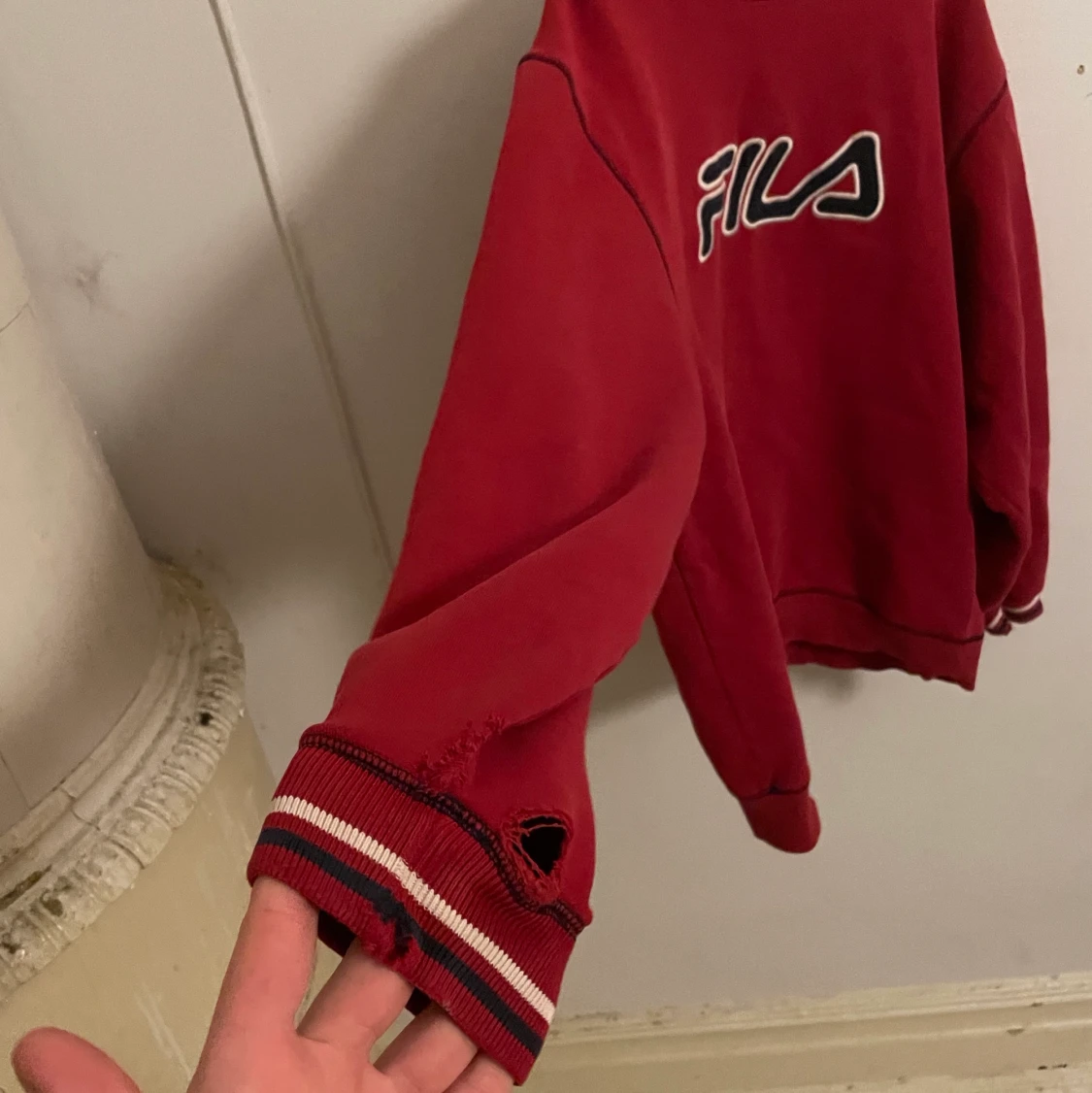 Vintage Fila tjocktröja.  - 90