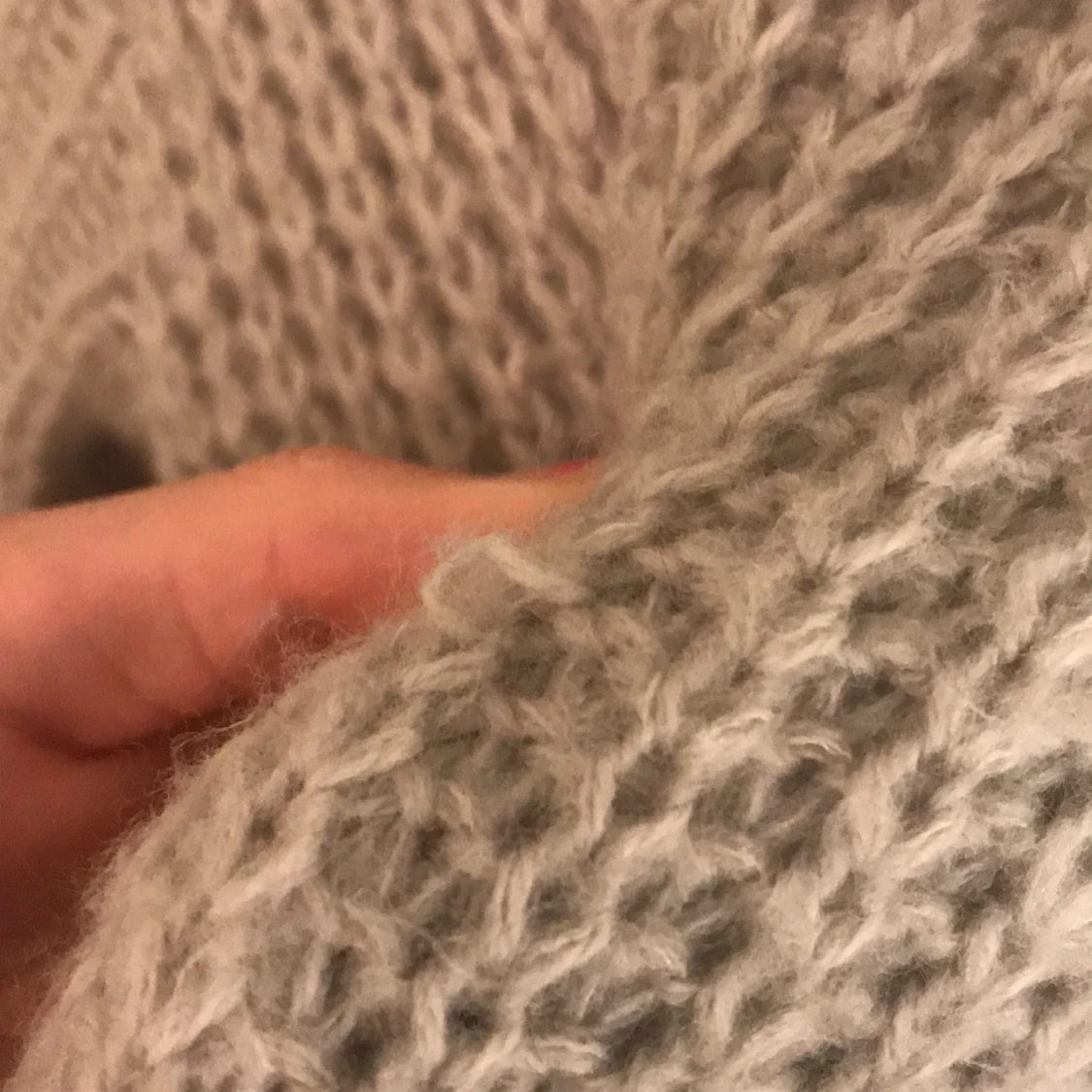 Stickad grå klänning  - 91