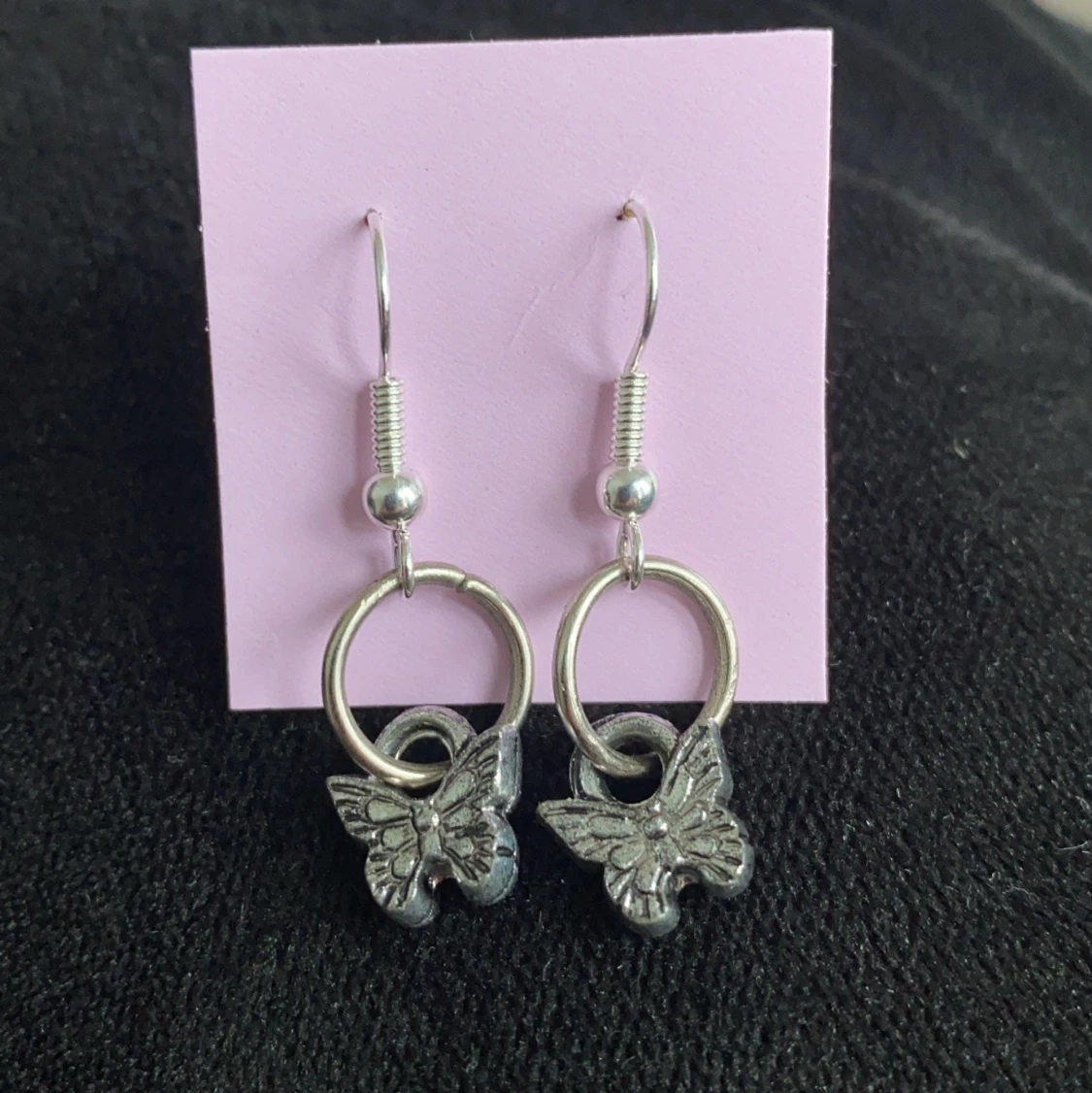 Handgjorda fjäril örhängen  - 90