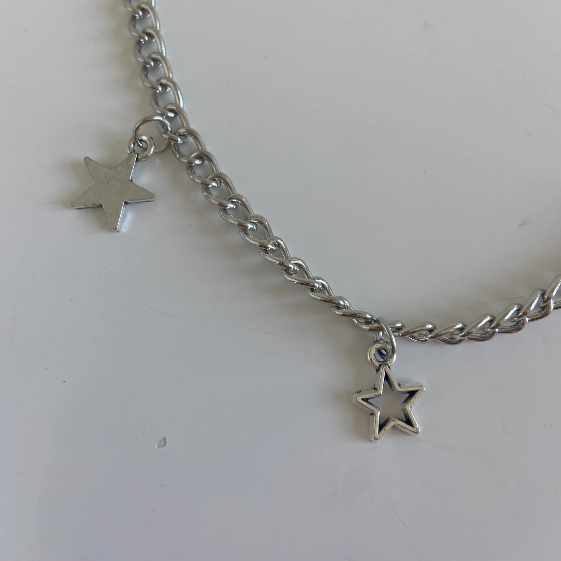 Stjärnhalsband, silver - 90