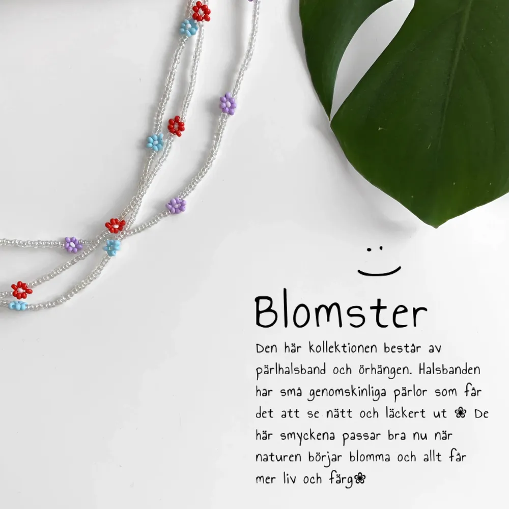 Nu släpps min nya kollektion ”Blomster”! 🌸 Här får ni en bild av hur smyckena kan sitta på💕 Kika in på mina andra annonser för bättre beskrivning, priser m.m. Accessoarer.