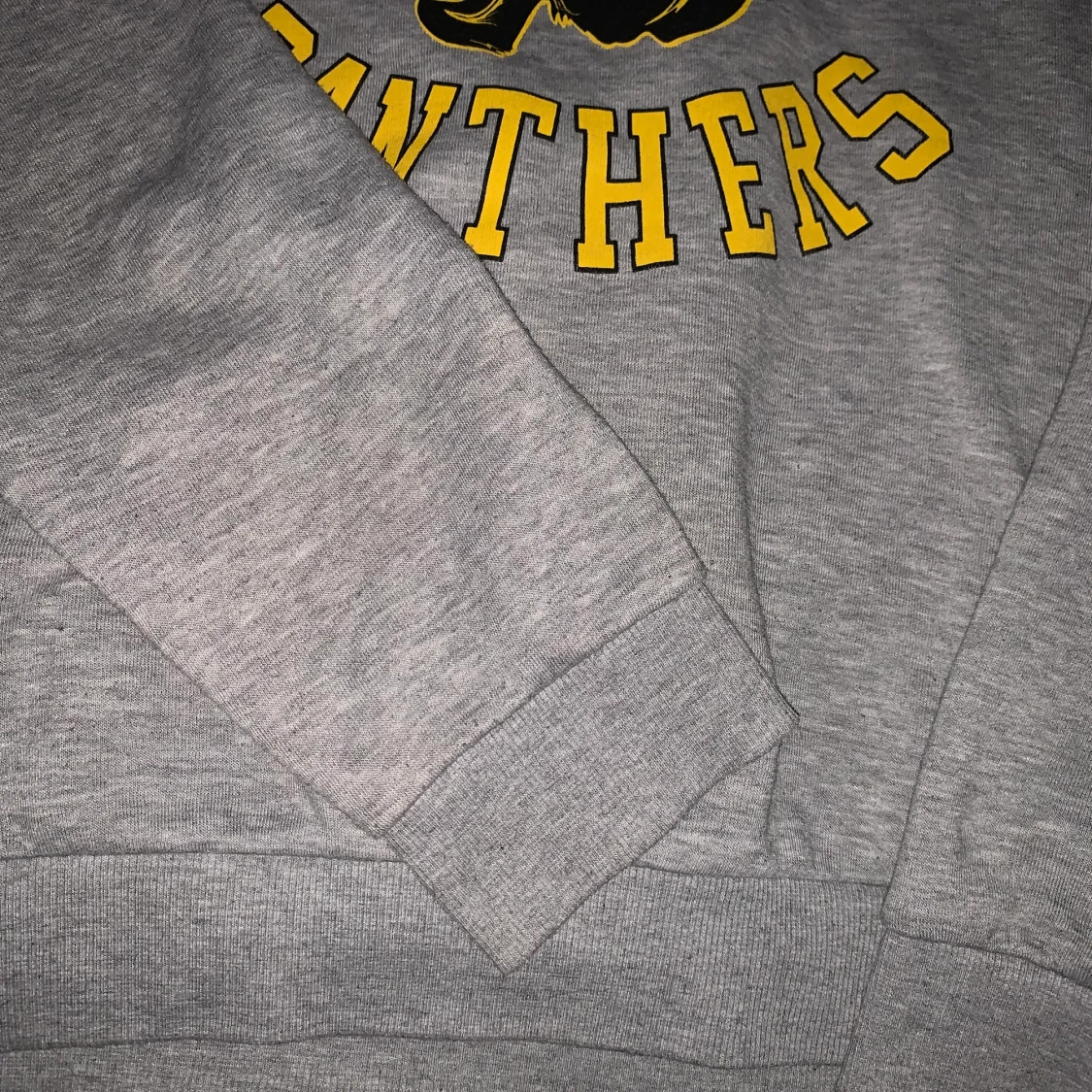 Grå Hoodie med ett tryck på - 90