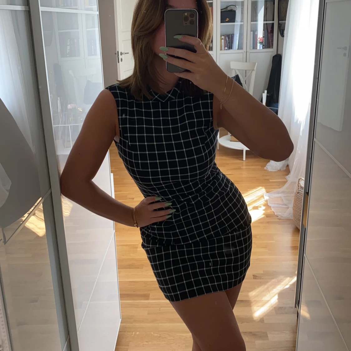 Rutig figursydd klänning 🖤 