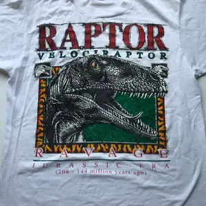 Rare vintage tee with cool raptor print