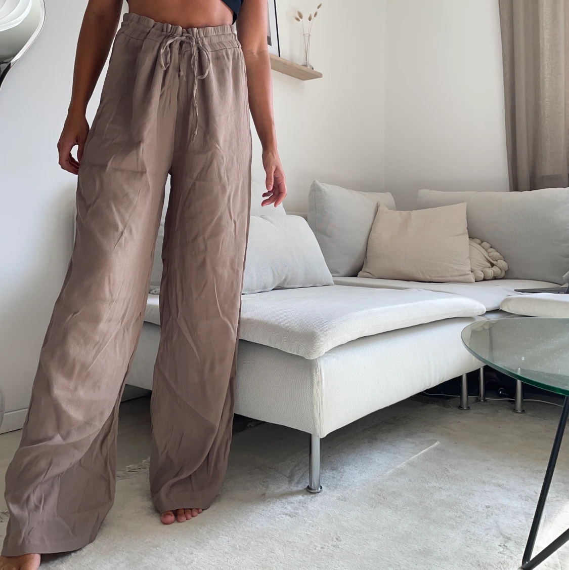 Luftiga Bruna Byxor - strl: M