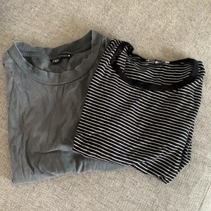 Två t-shirts zara - Båda från Zara. Storlek S. Fint skick. Skrynkliga på bilden. Båda för 80kr, 1 för 50kr