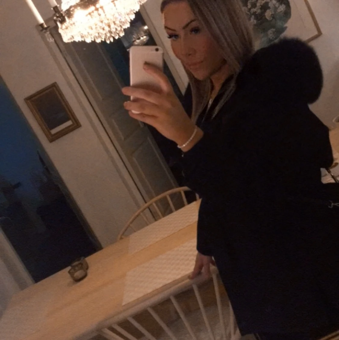 Kashmirkappa med päls - 90