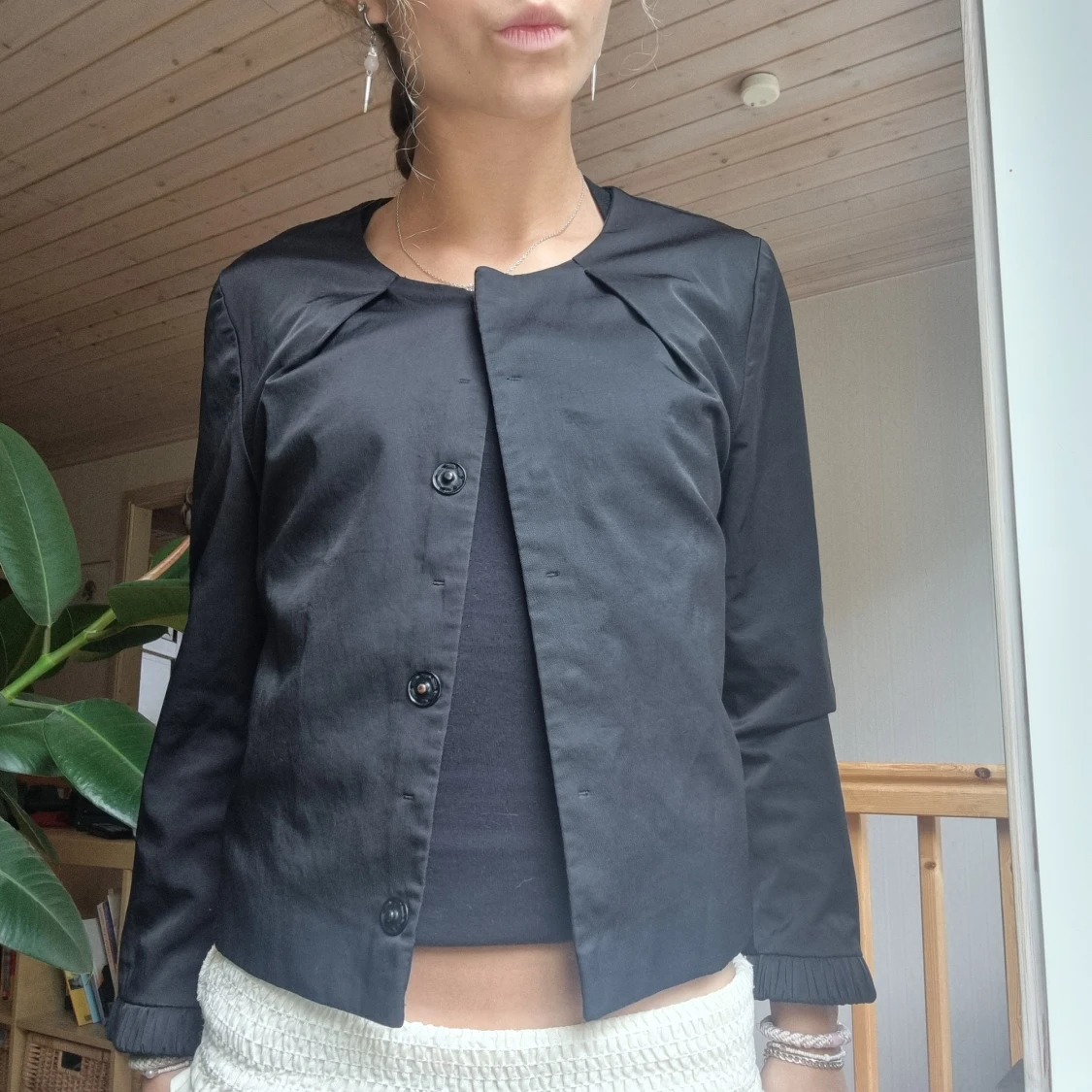 Trekvartsärmad leopard jacka  - 90