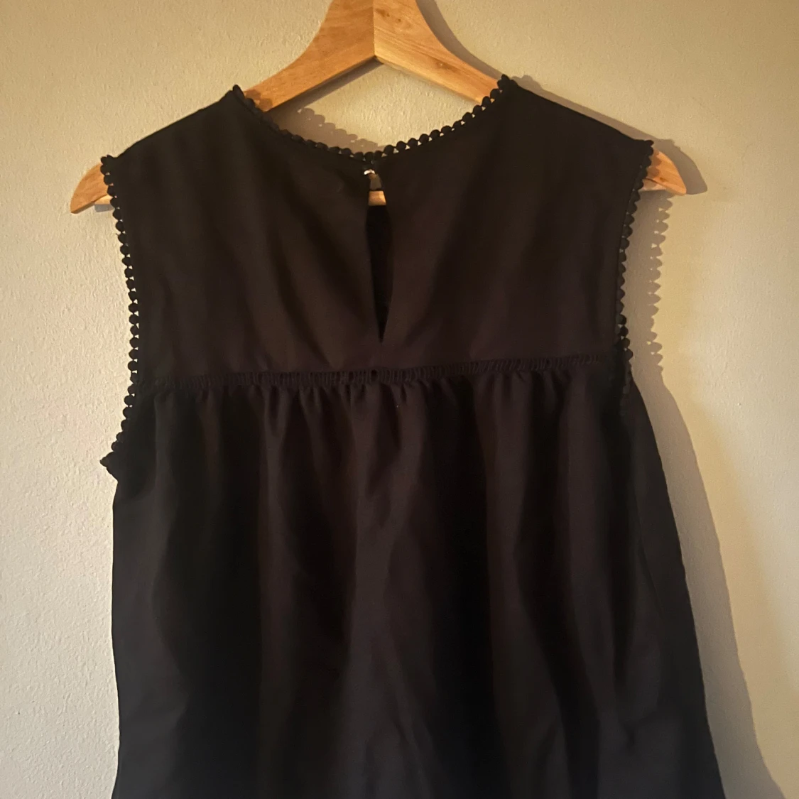 Svart bomulls blus - 90