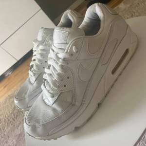 Säljer ett par fräscha nike air max 90s i färgen vid med beiga detaljer. Perfekt för sommaren