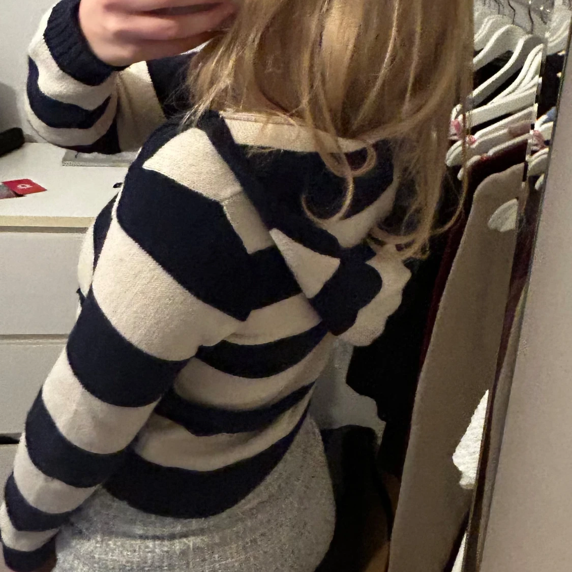 Randig stickad kofta!  - 91