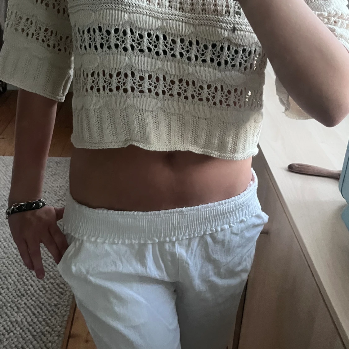 Lågmidjade linnebyxor❣️