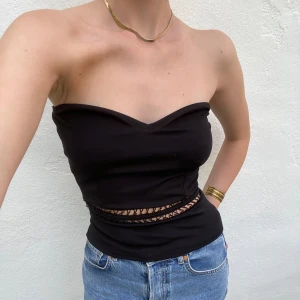 Tubtopp  - Svart tubtopp med mönster 