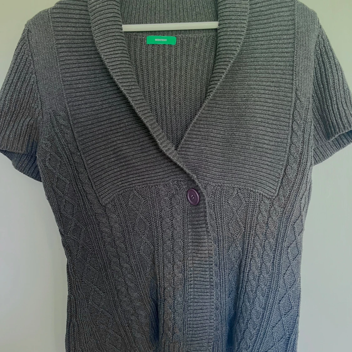 Kabelstickad topp - 90