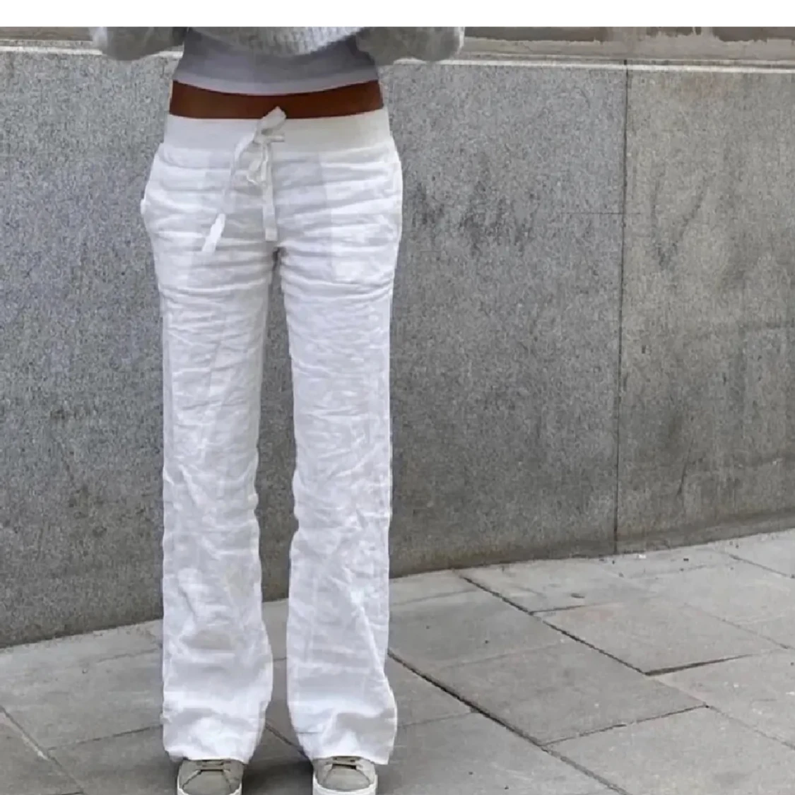 Vita linnebyxor  - 90