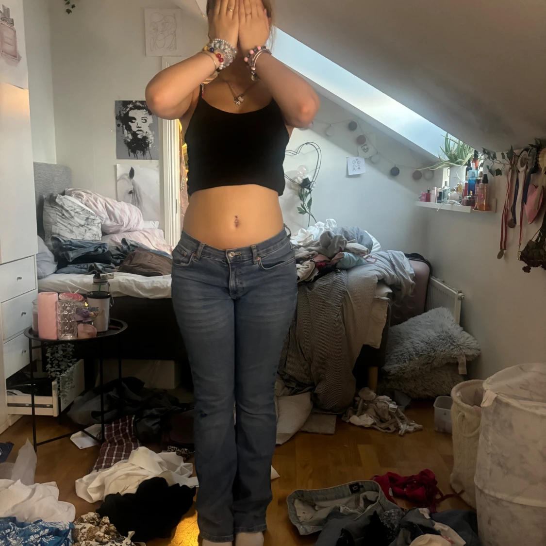 Low waisted jeans Flared