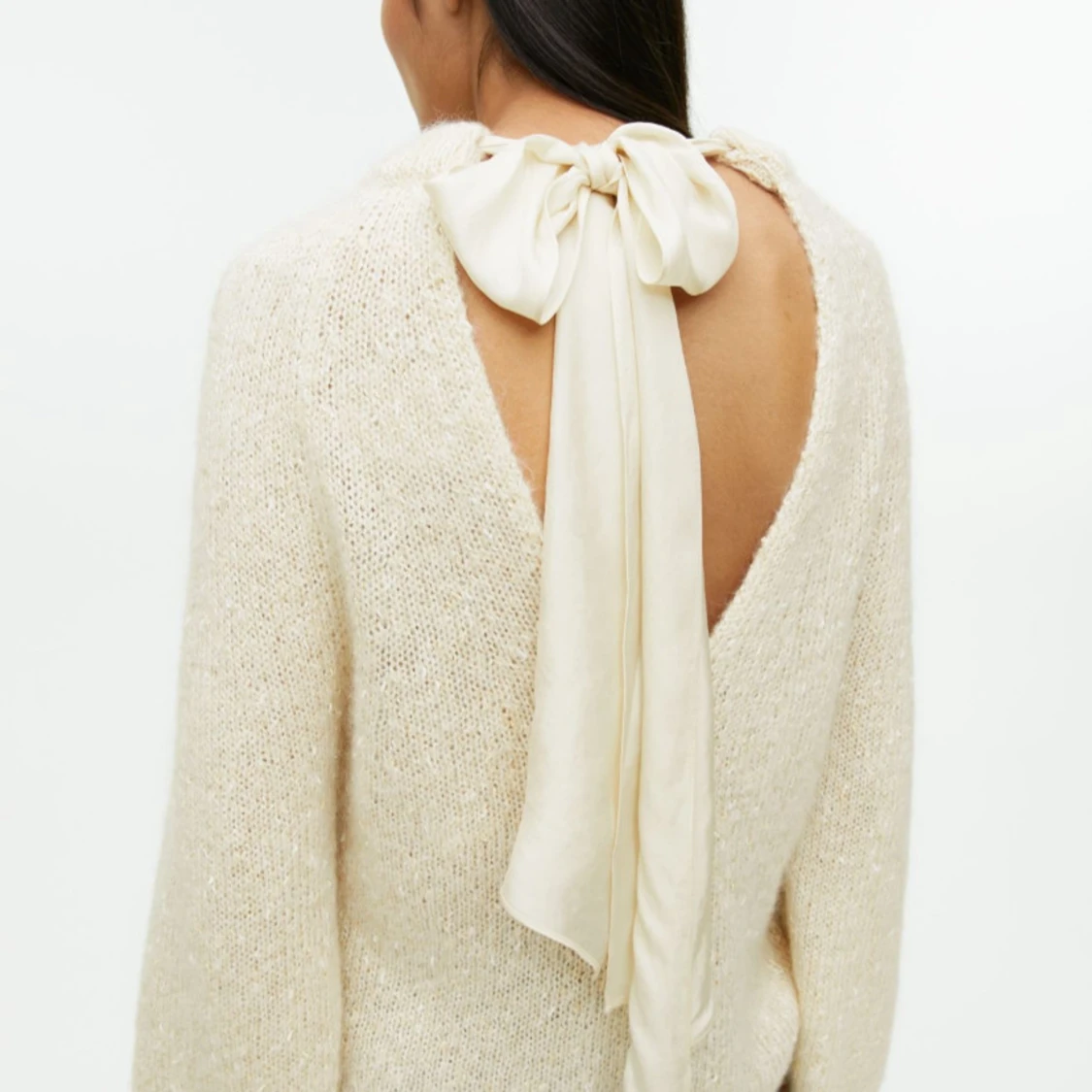 Stickad tröja med knyte - 90