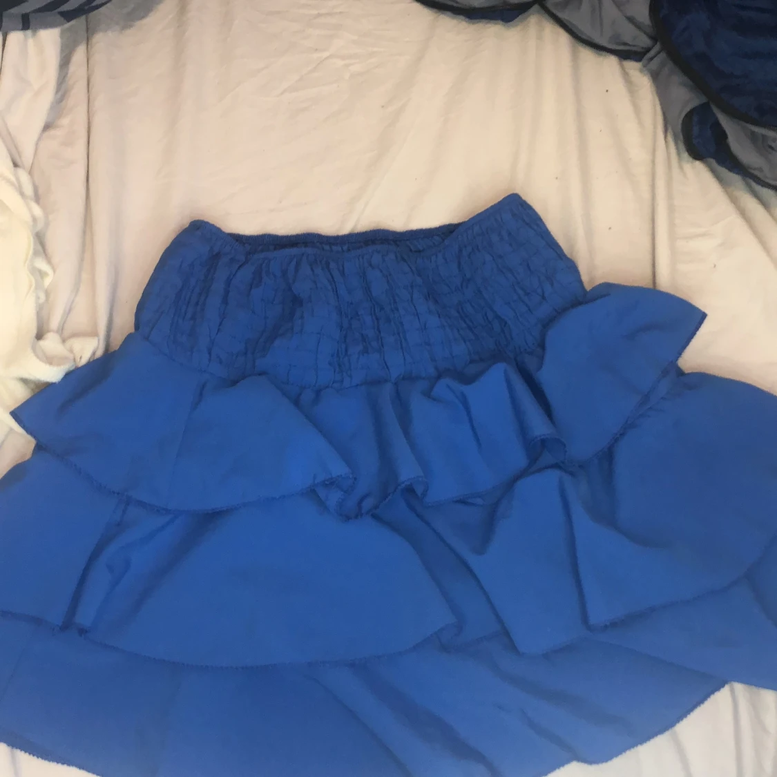 Blå volangkjol - 90