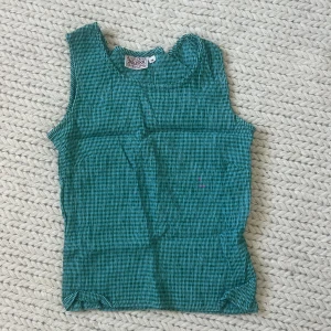 Vintage linne - Vintage linne i grön & turkost. 