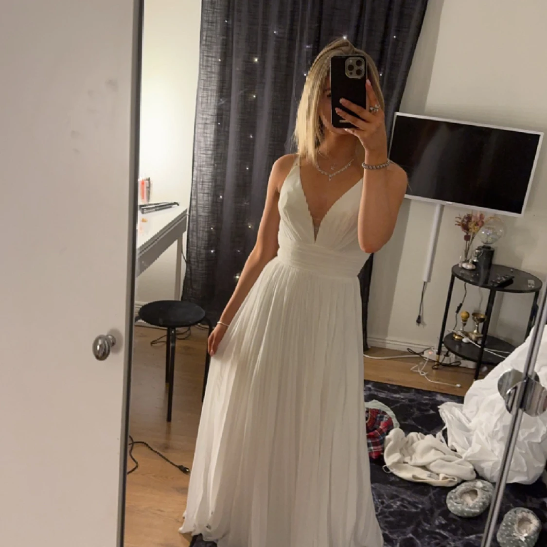 Vit balklänning  - 91