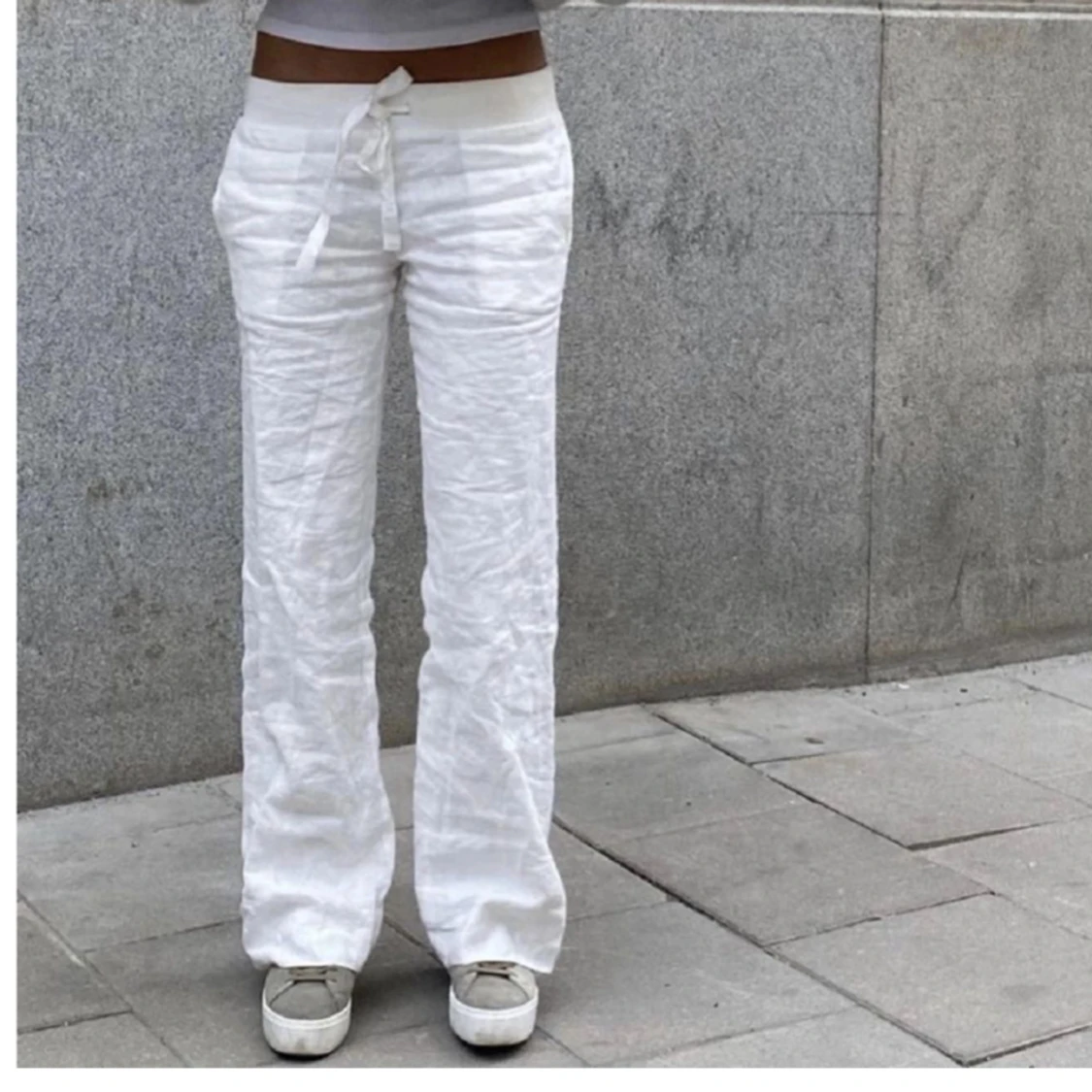 Linnebyxor Alobha label - 90