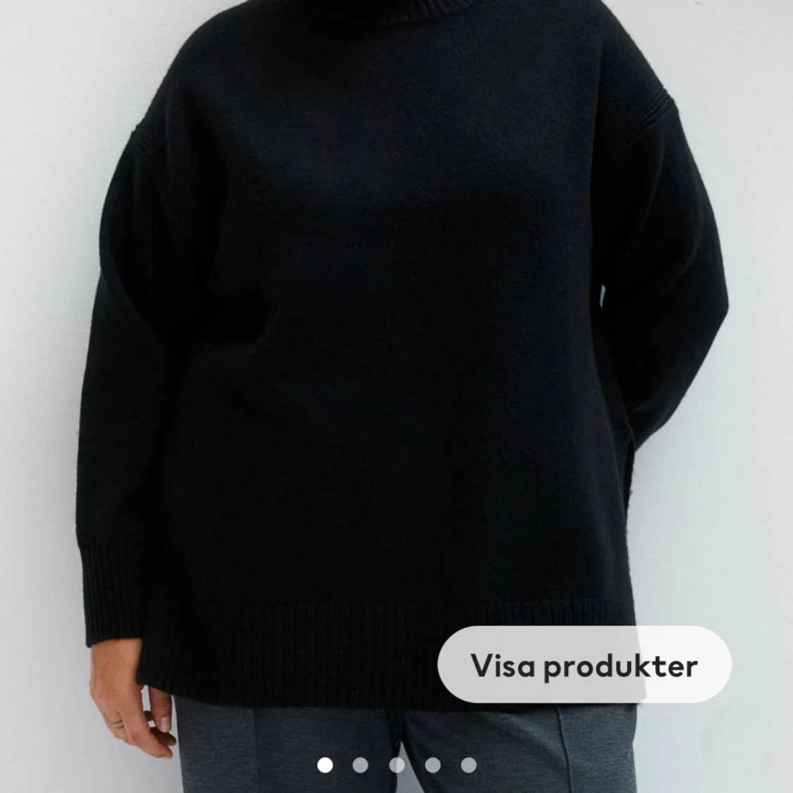 Svart stickad tröja - 90