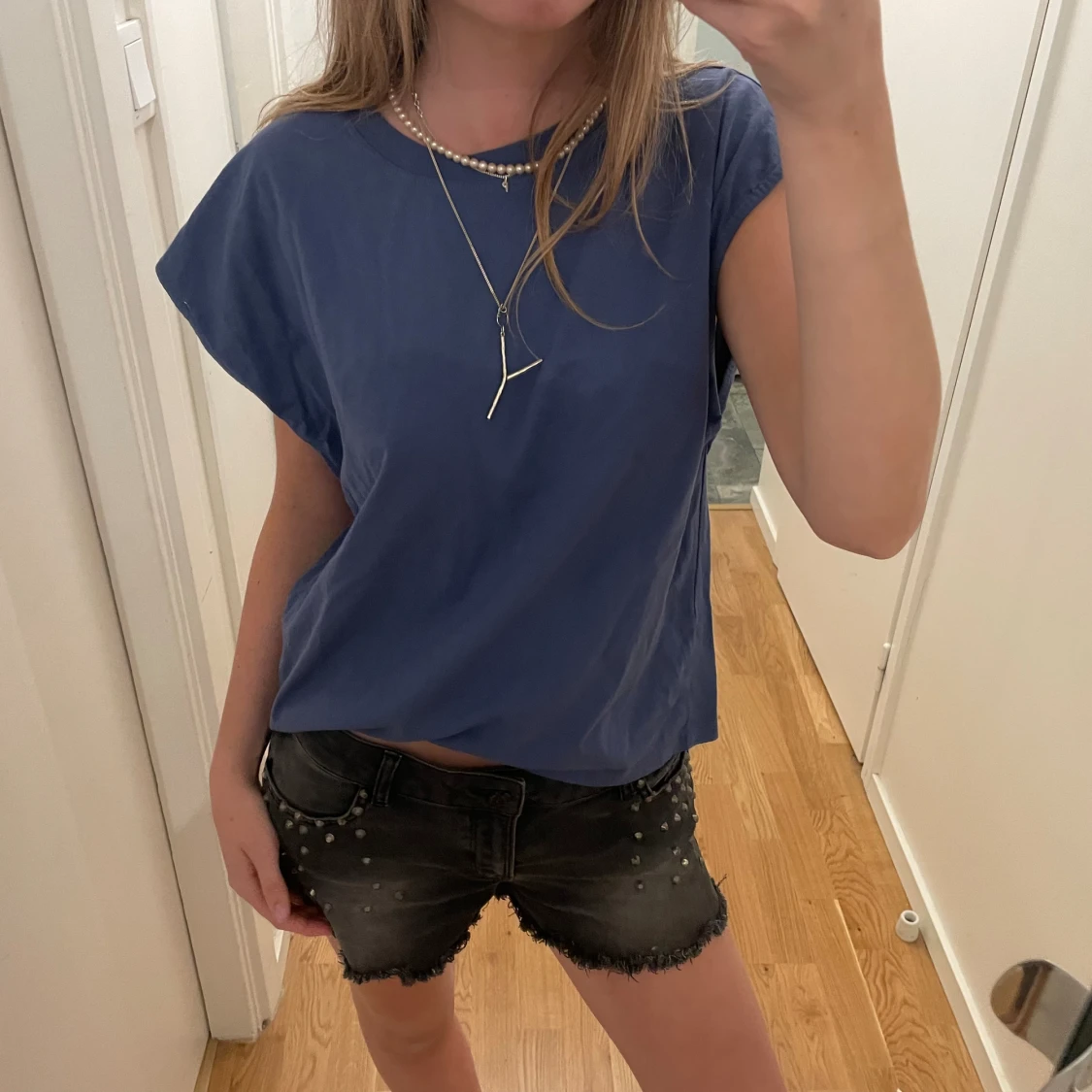 Blå zara topp/tshirt