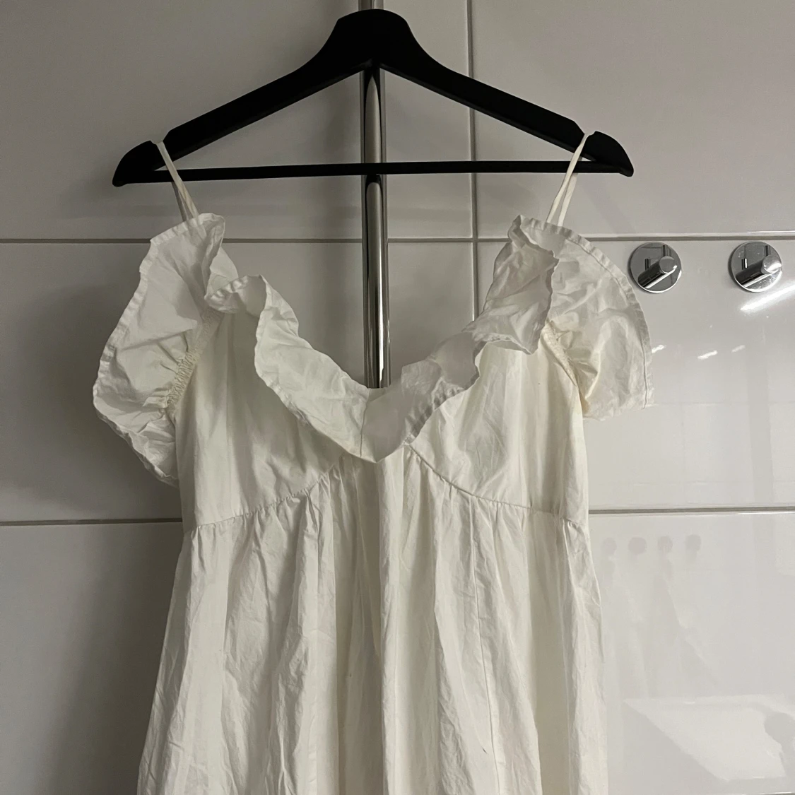 Vit lång klänning - 90