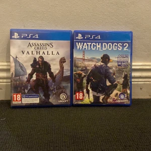 Säljer Watch dogs 2 och Assasins creed valhalla  - Hej jag säljer mina spel Watch dogs 2 och Assasins creed valhalla helt oanvända bara kört det ett få antal gånger i helt ny skick  