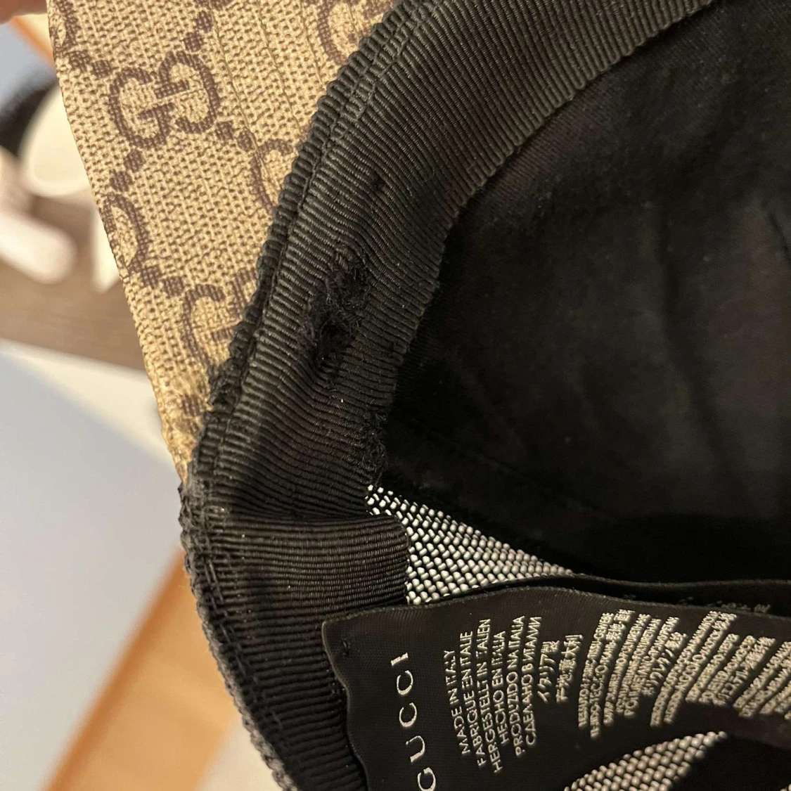Äkta gucci tiger beige keps storlek S - 91