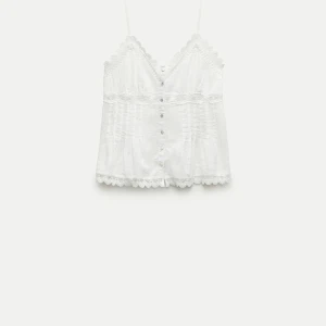 Vit linne  - Strl S oanvänd 