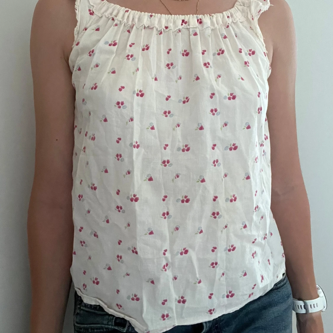 Blommig beige blus från Bonpoint - 90