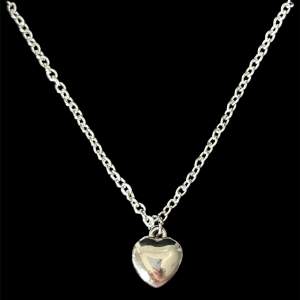 Ett halsband med ett hjärta på Handgjordt nickelsäkert och rostfritt  Berlocken är gjord i akryl men de är inget som märks eller syns Förlängnings kedja