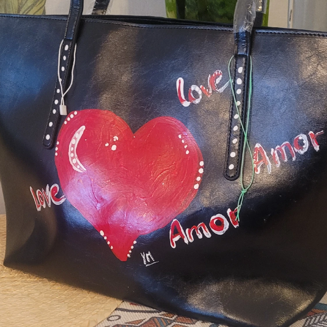 Ny väska handmålad. - 90