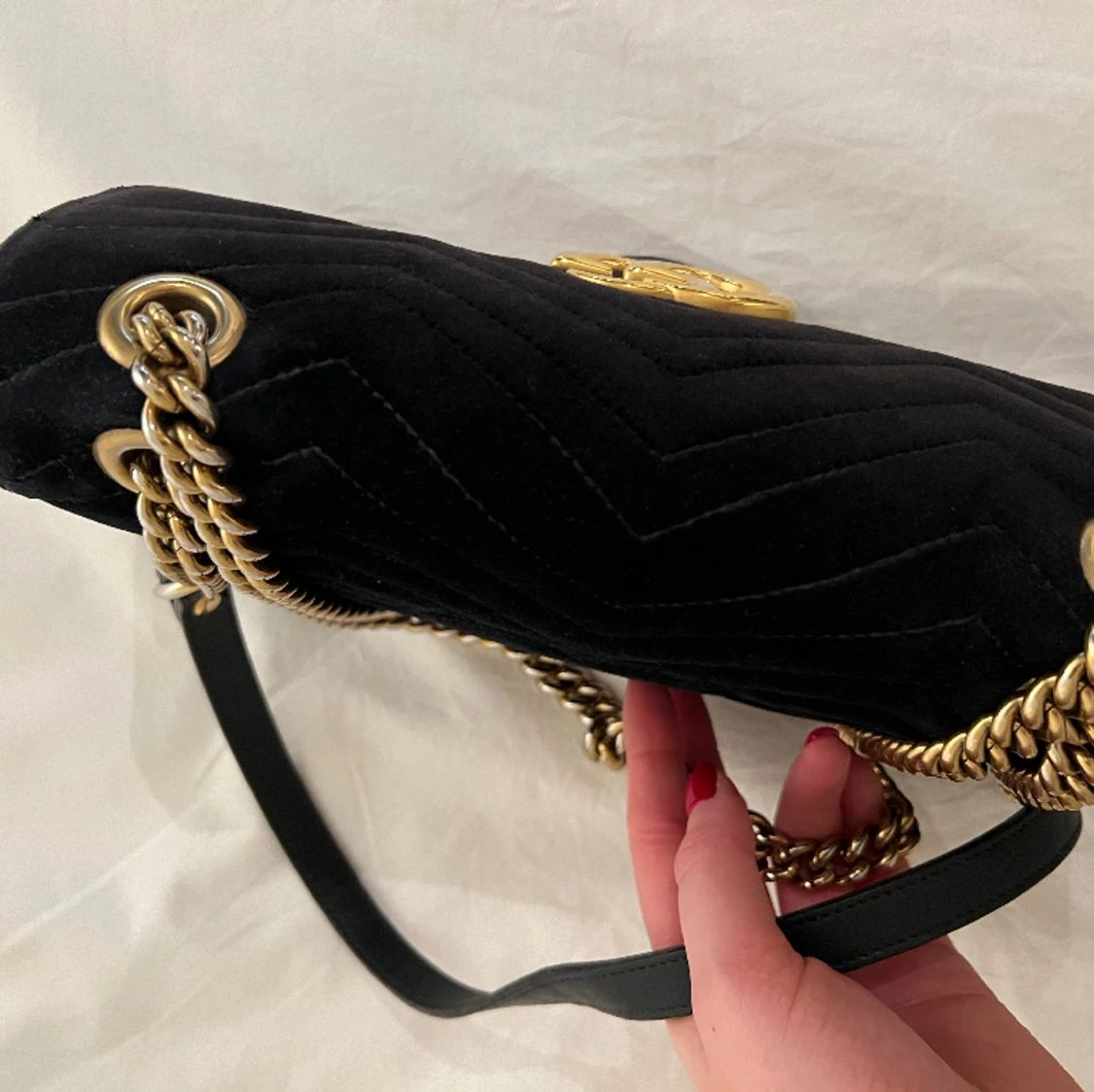 Gucci väska i velvet  - 91