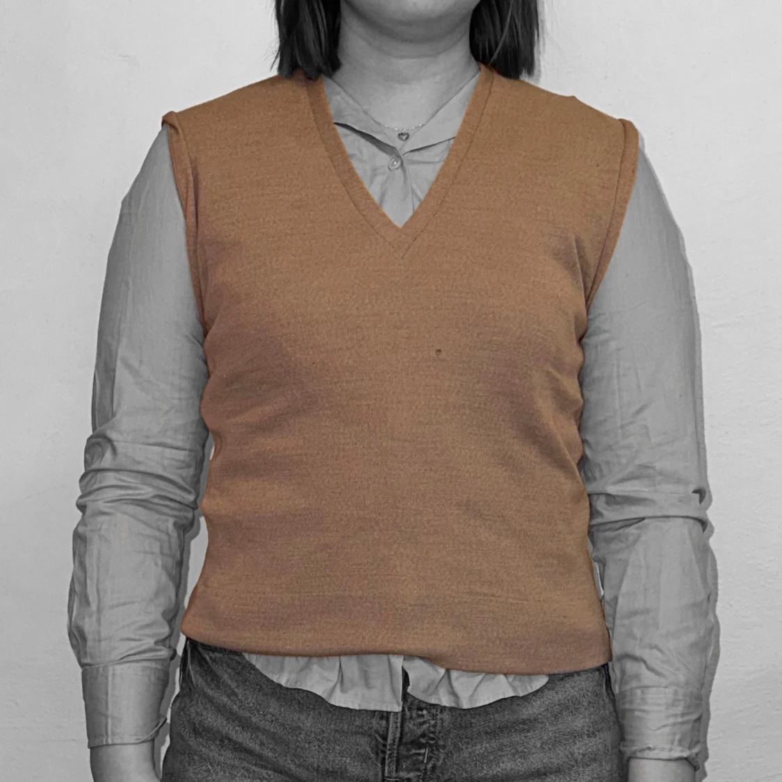 Vintage väst i beige