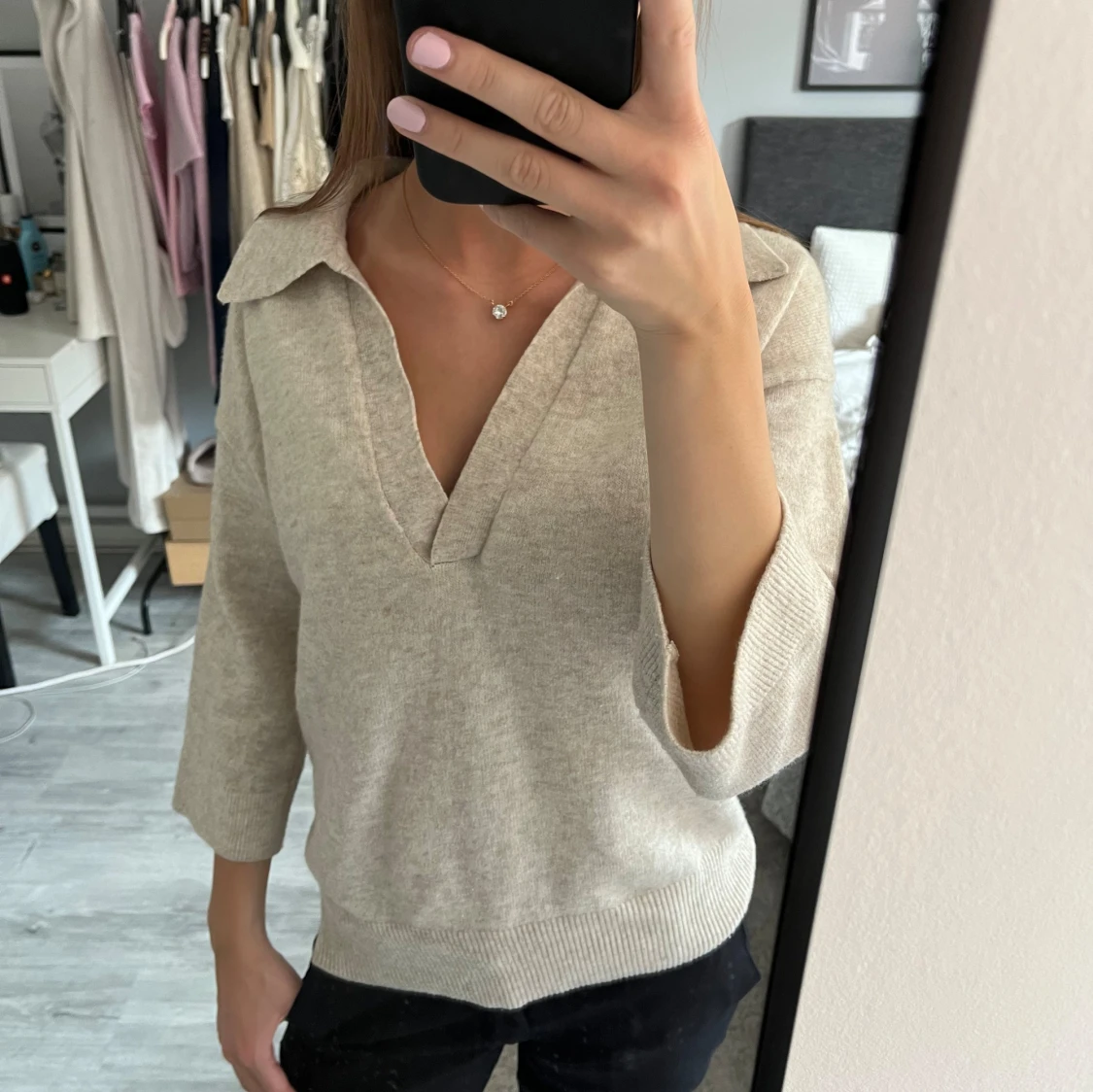 Stickad T-shirt  - 90