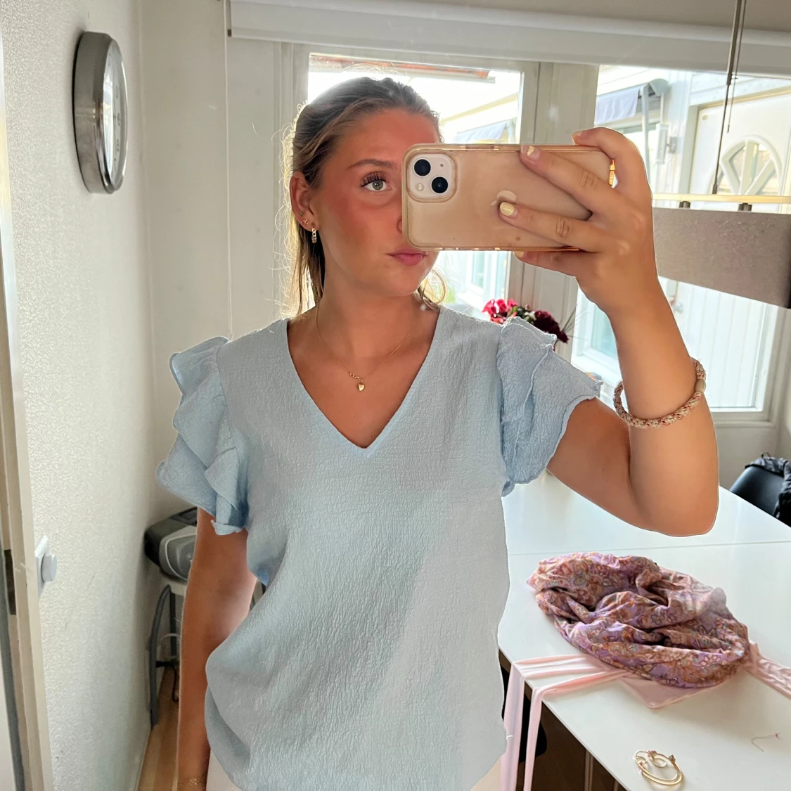 ljusblå blus🩵 - 91