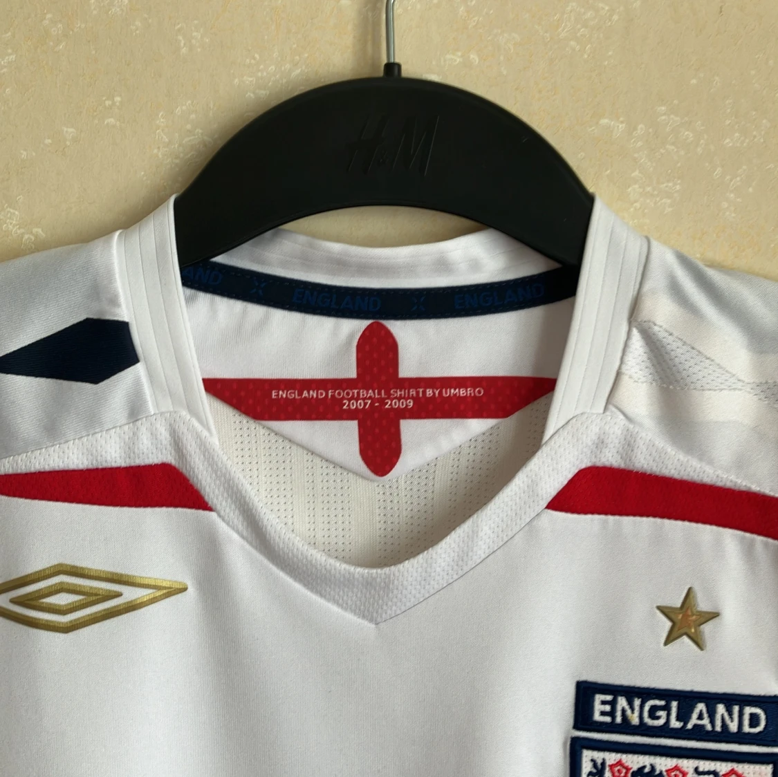 Vintage Umbro England 2007 2009 hemmatröja S - 90