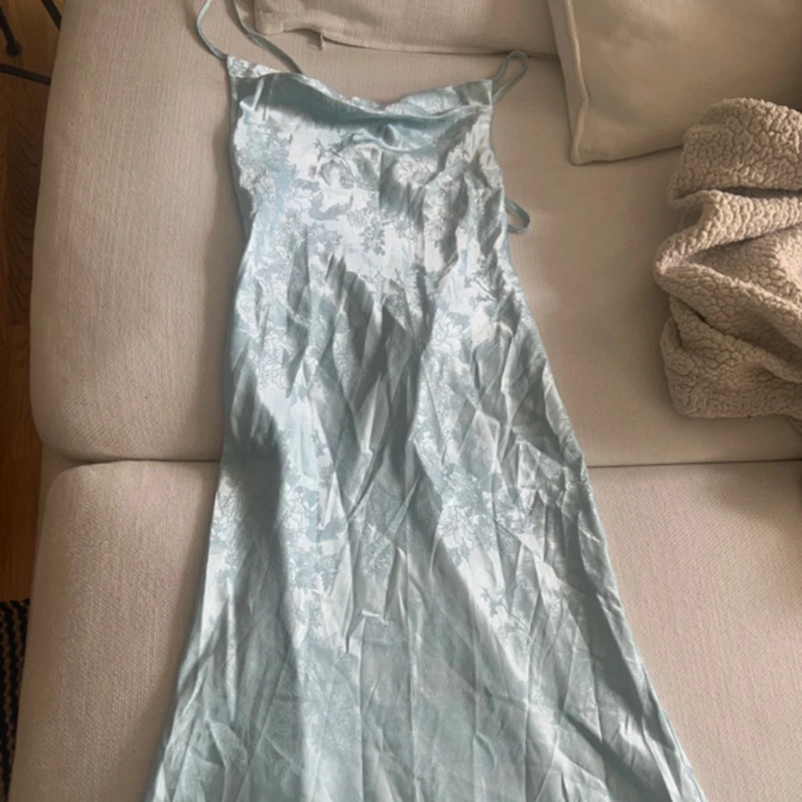 Blue silk dress 