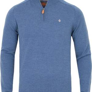 Merino John Half Zip Sweater Light Blue Storlek M 100% merinoull Nypris 1800kr Oanvänd