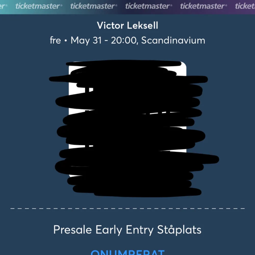 Säljer en biljett till victor leksells konsert i  göteborg 31 maj❤️. Övrigt.