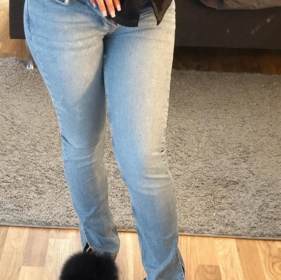 Slim midwaist jeans slits - 90