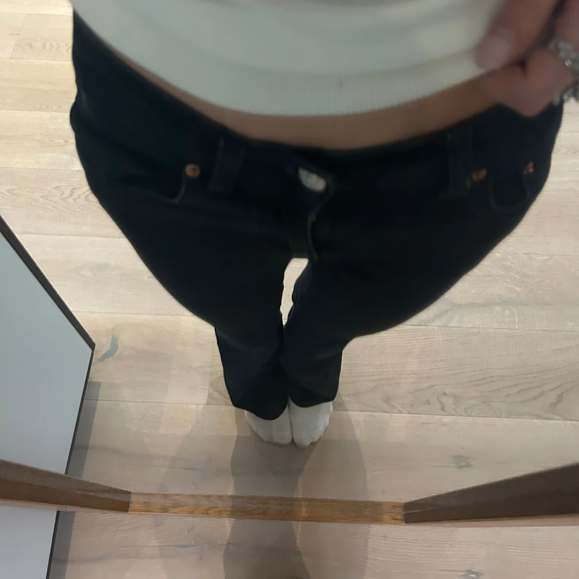 Svarta bootcut jeans - 91