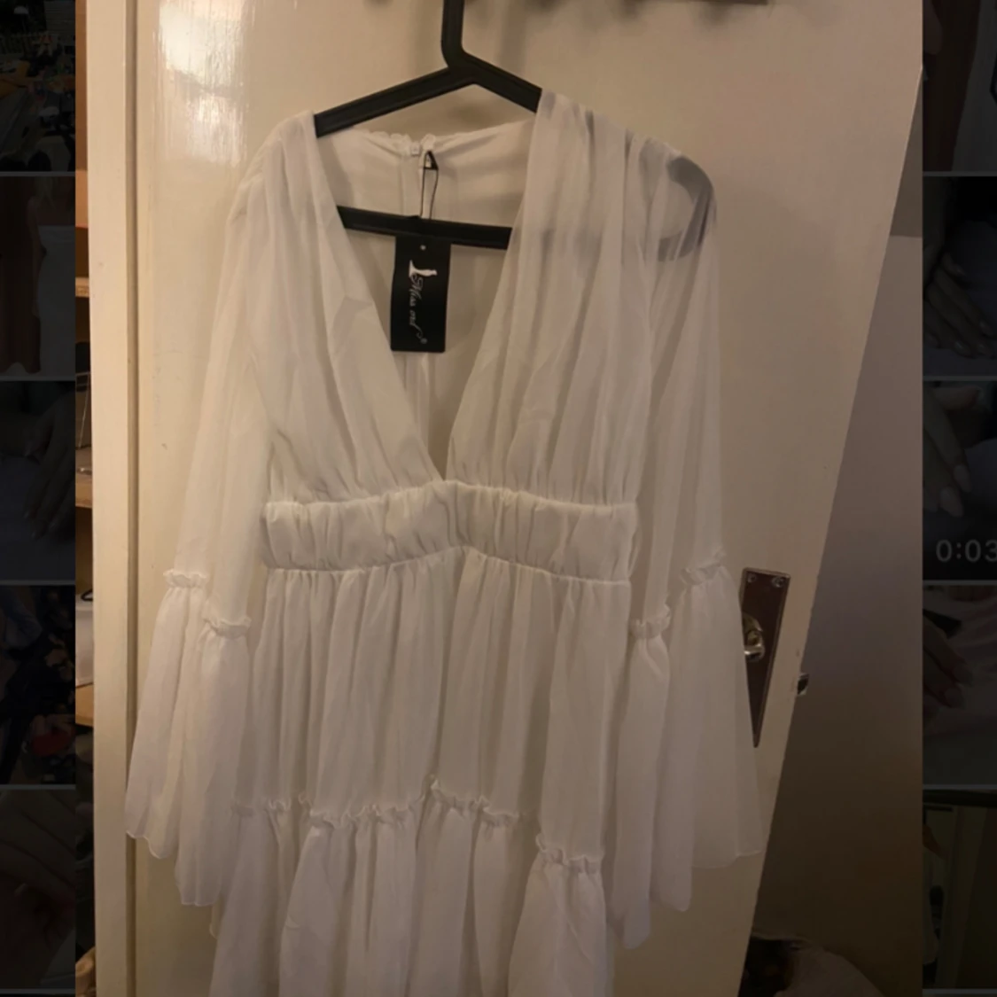 Jätte fin vit klänning - 90