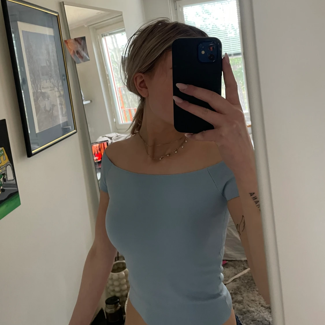 Ljusblå zara tröja - 91